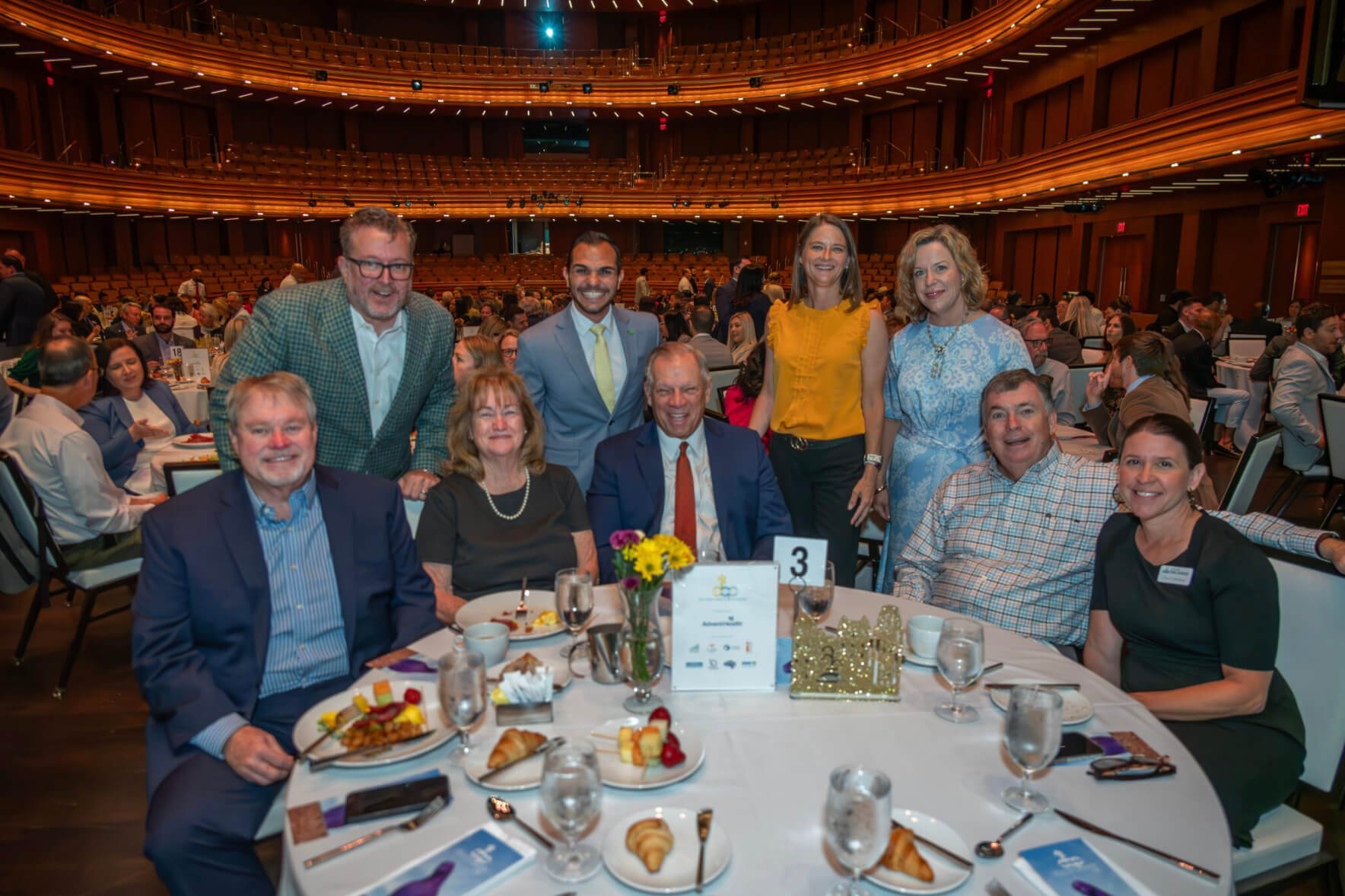 Golden Brick Award attendees were treated to breakfast on the floor of Steinmetz Hall. (BRION PRICE/COURTESY OF DOWNTOWN ORLANDO PARTNERSHIP)